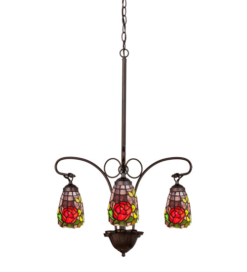 Meyda Tiffany Rosebush 27414 Chandelier Light - Craftsman Brown