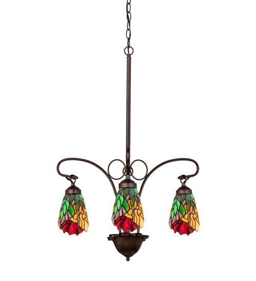 Meyda Tiffany Iris 27416 Chandelier Light - Mahogany Bronze