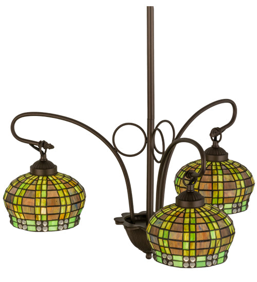 Meyda Tiffany Jeweled Basket 27420 Chandelier Light - Mahogany Bronze