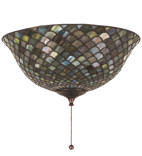 Meyda Tiffany Fishscale 27437 Ceiling Light - Mahogany Bronze