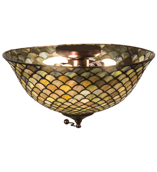 Meyda Tiffany Fishscale 27437 Ceiling Light - Mahogany Bronze