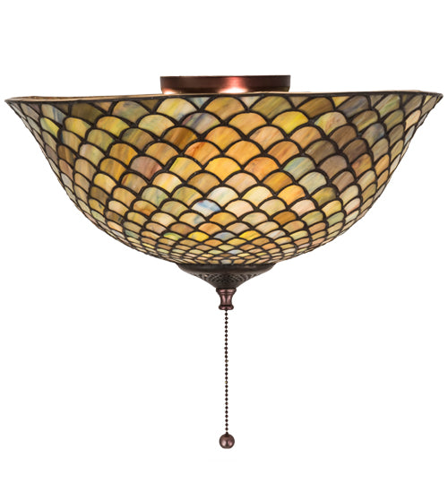 Meyda Tiffany Fishscale 27437 Ceiling Light - Mahogany Bronze