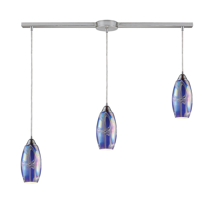 Elk Iridescence 10076/3L-SBI Pendant Light - Satin Nickel