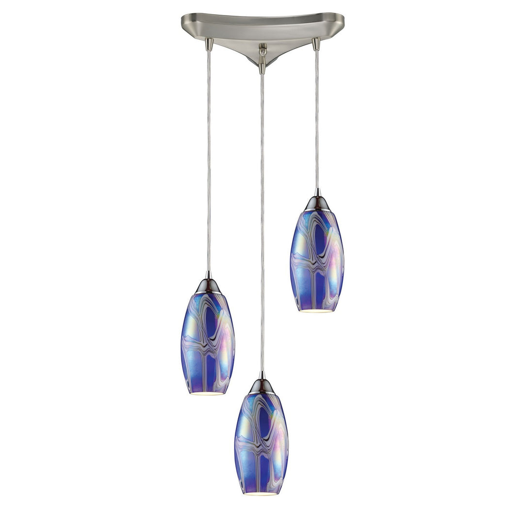 Elk Iridescence 10076/3SBI Pendant Light - Satin Nickel