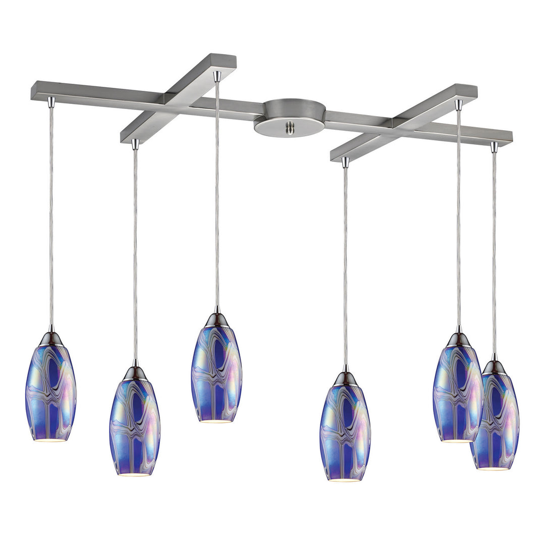 Elk Iridescence 10076/6SBI Pendant Light - Satin Nickel