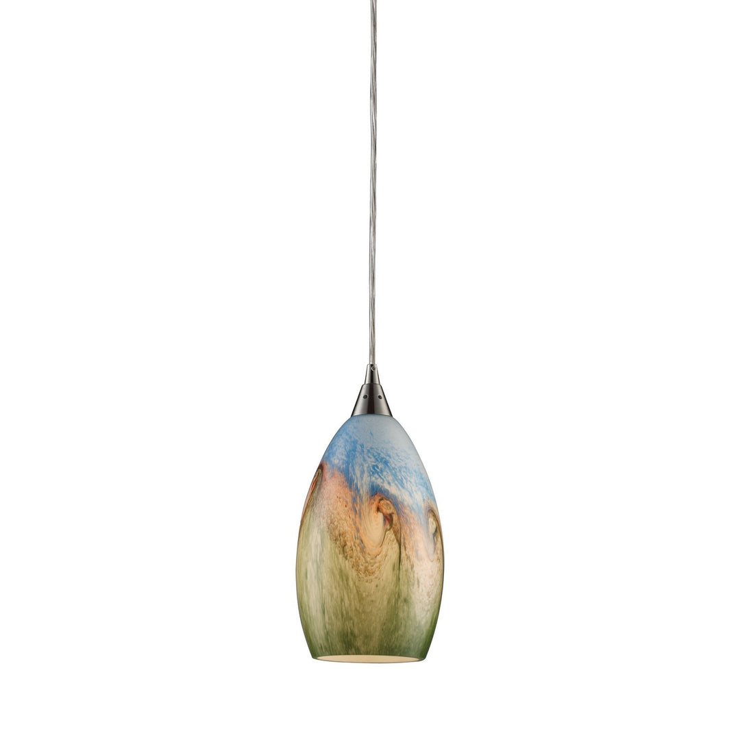 Elk Geologic 10077/1 Pendant Light - Satin Nickel