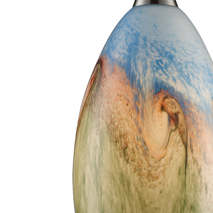 Elk Geologic 10077/6 Pendant Light - Satin Nickel