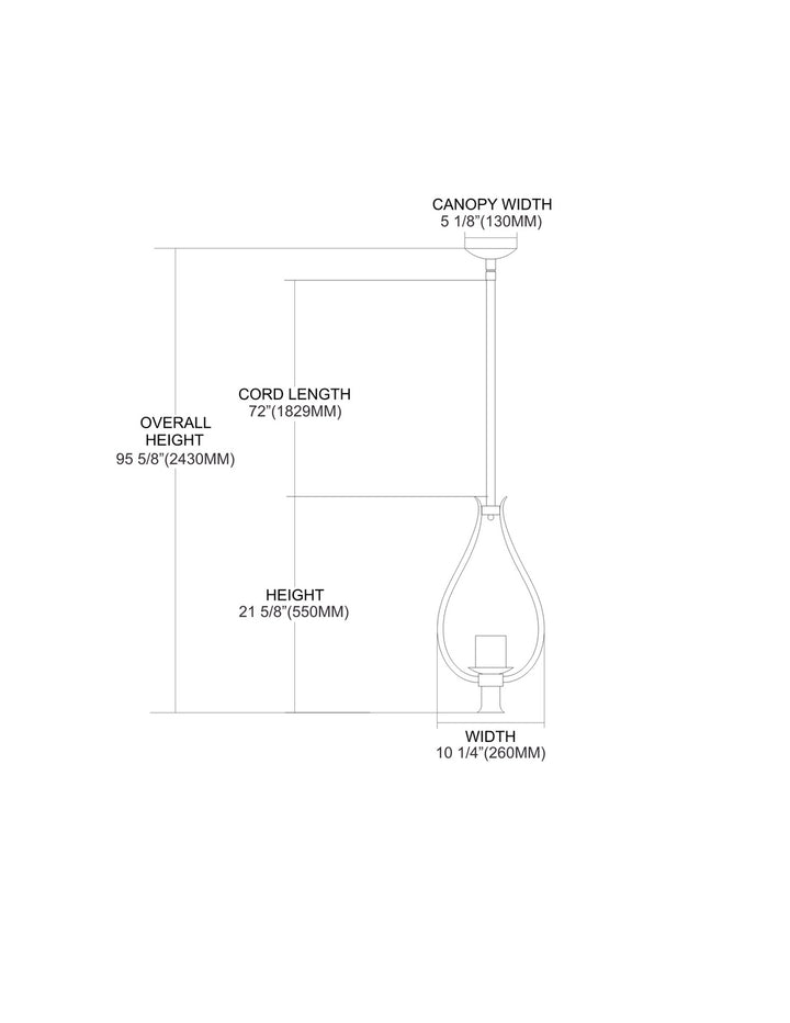 Elk Cambridge 14004/1+1 Pendant Light - Moonlit Rust