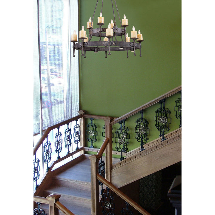 Elk Cambridge 14006/8+4+4 Chandelier Light - Moonlit Rust