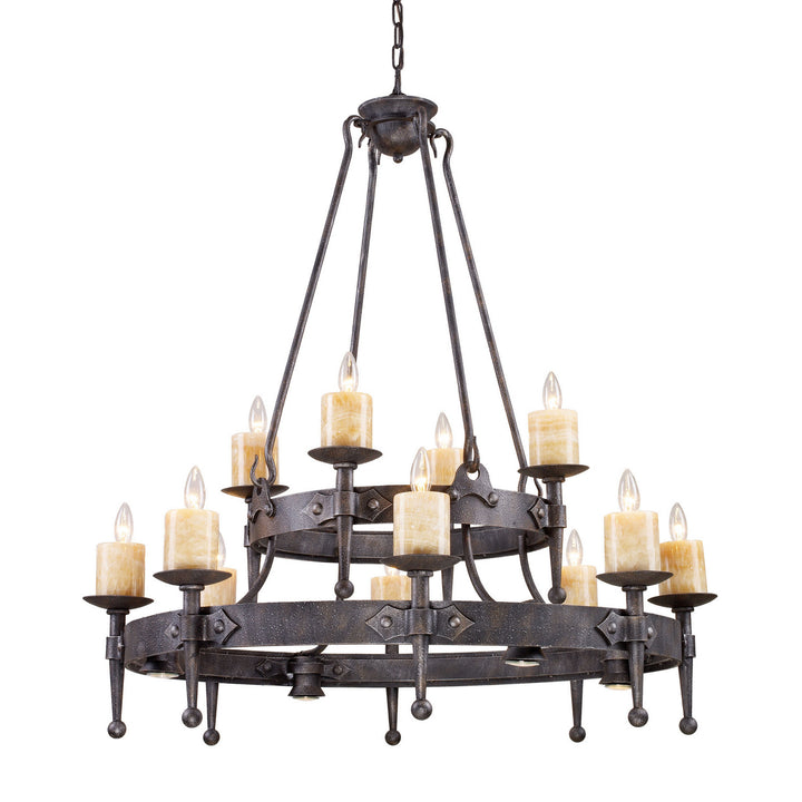 Elk Cambridge 14006/8+4+4 Chandelier Light - Moonlit Rust
