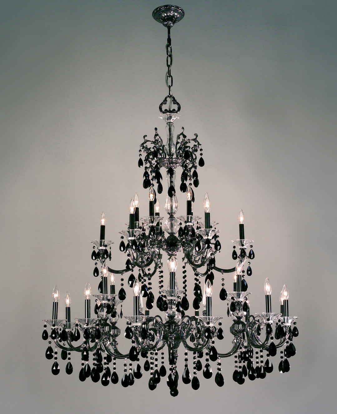 Classic Via Lombardi 57060 EP CBK Chandelier Light - Ebony Pearl