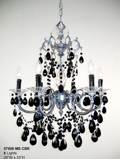 Classic Via Venteo 57006 MS CBK Chandelier Light - Millennium Silver
