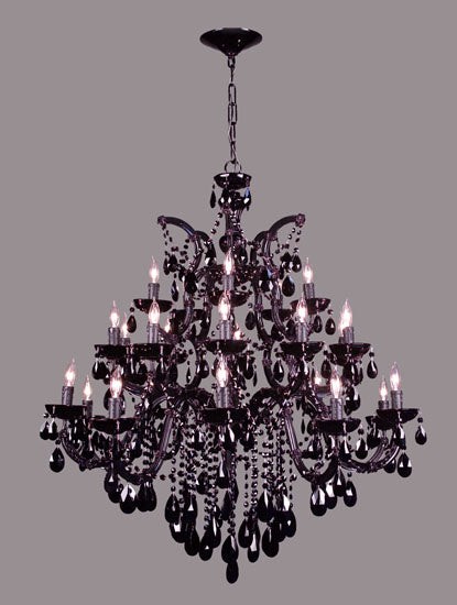 Classic Rialto Traditional 8349 BBLK CBK Chandelier Light - Black on Black