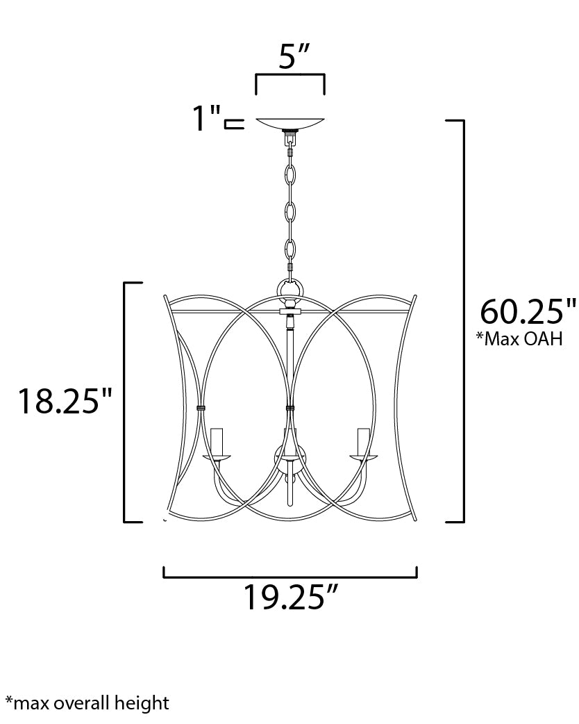 Maxim Trellis 27594WWT Chandelier Light - Weathered White