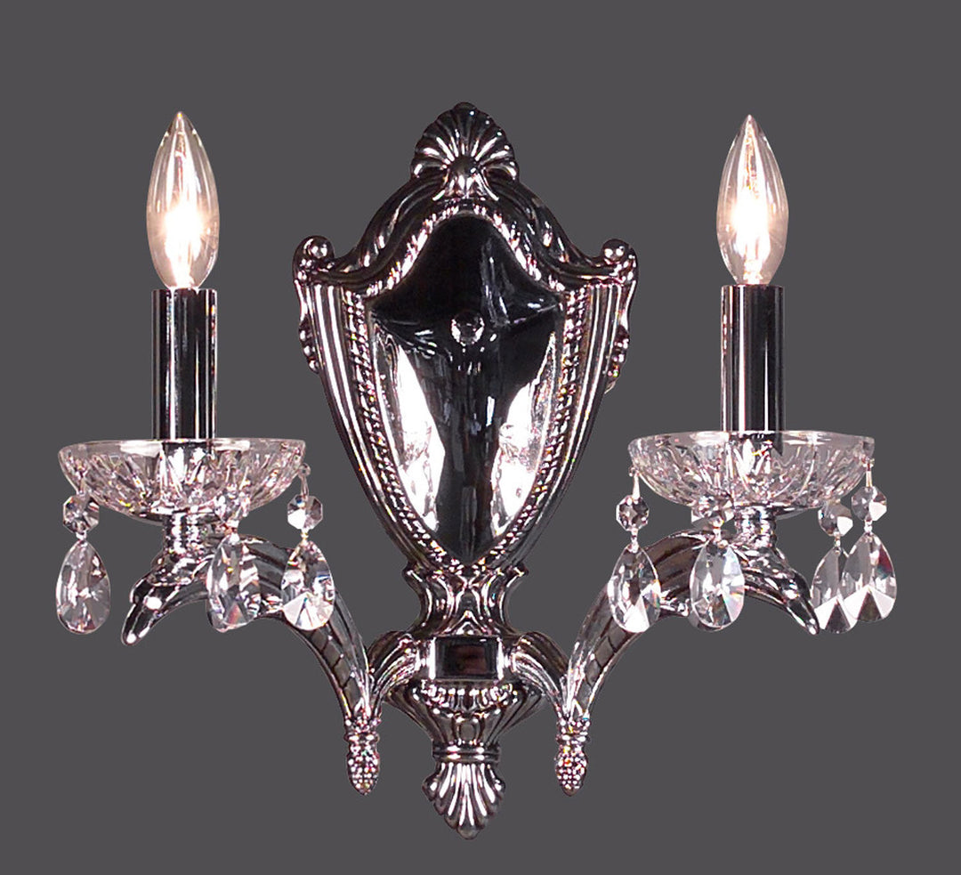 Classic Terragona 1922 CHB CP Wall Sconce Light - Chrome with Black patina