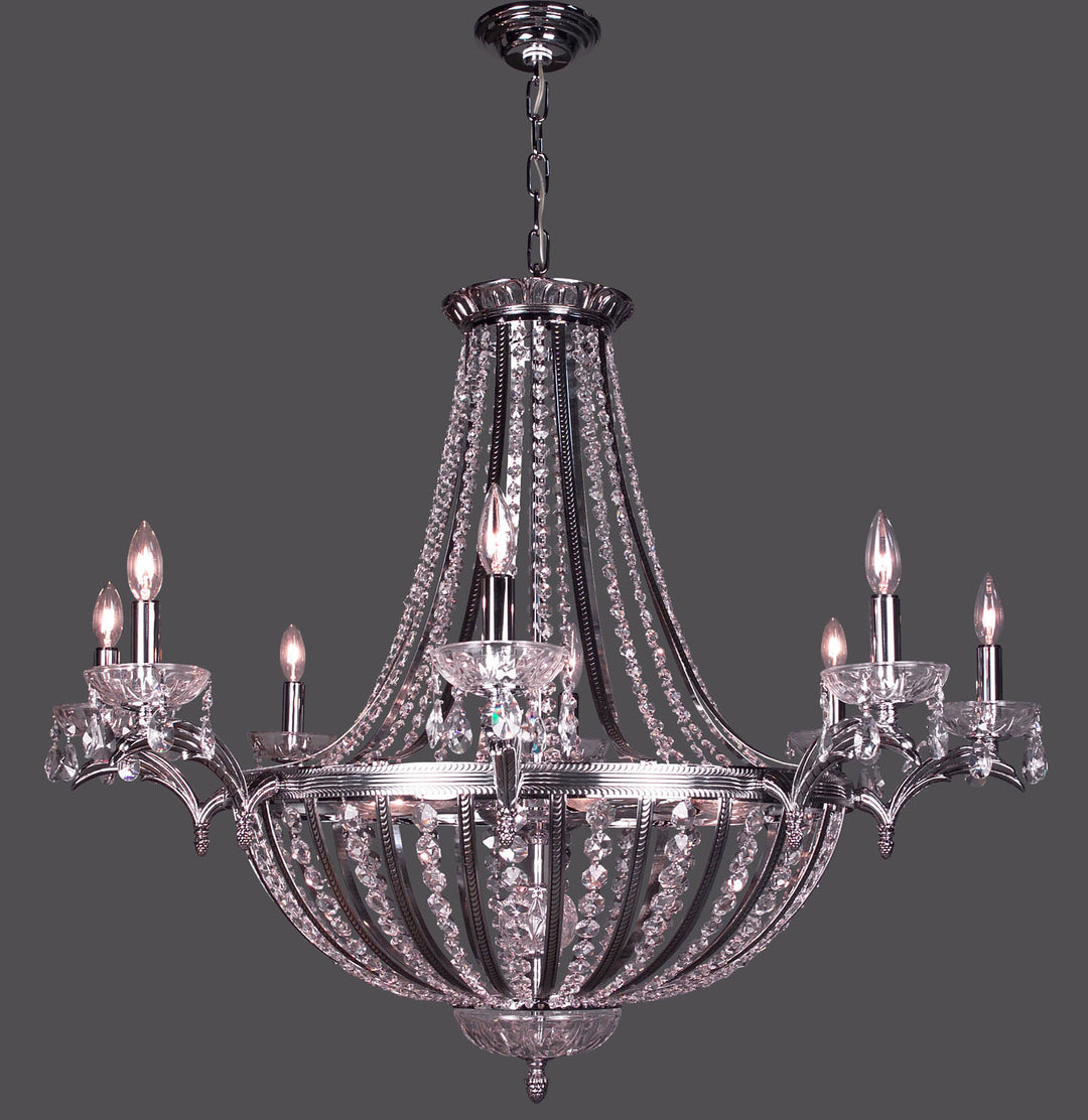 Classic Terragona 1928 CHB CP Chandelier Light - Chrome with Black patina