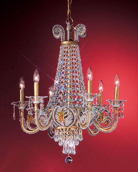 Classic Beaded Leaf 69756 OG GST Chandelier Light - Olde Gold