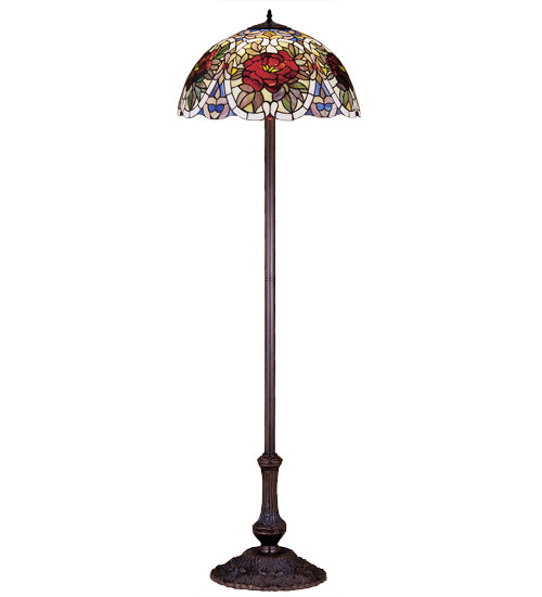 Meyda Tiffany Lighting 27601 Renaissance Rose Floor Lamp Lamp Bronze / Dark