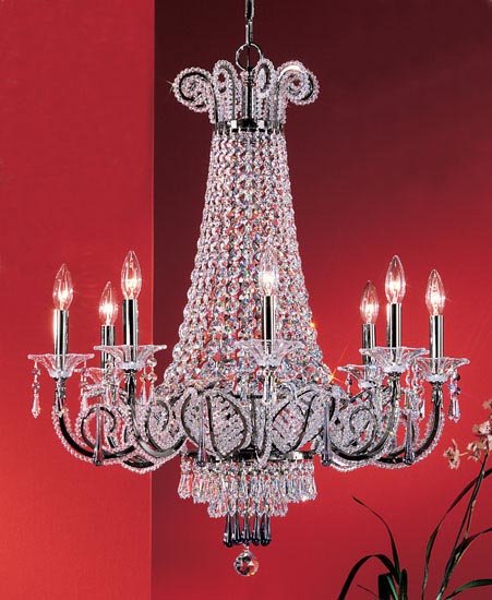 Classic Beaded Leaf 69758 EP DSK Chandelier Light - Ebony Pearl