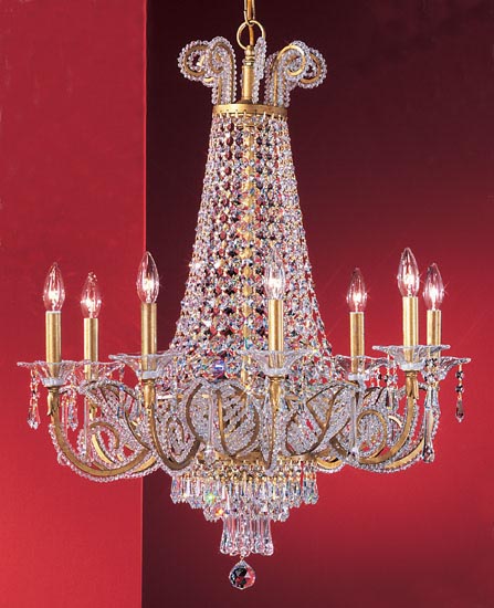 Classic Beaded Leaf 69758 OG DCL Chandelier Light - Olde Gold