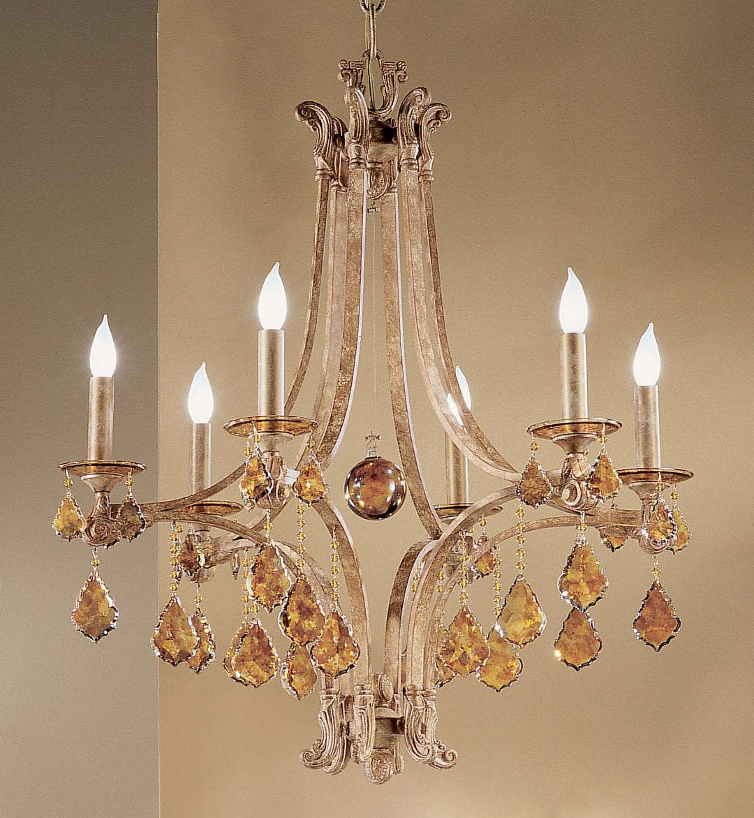 Classic Mediterranean 1206 ML FTS Chandelier Light - Mediterranean Leather