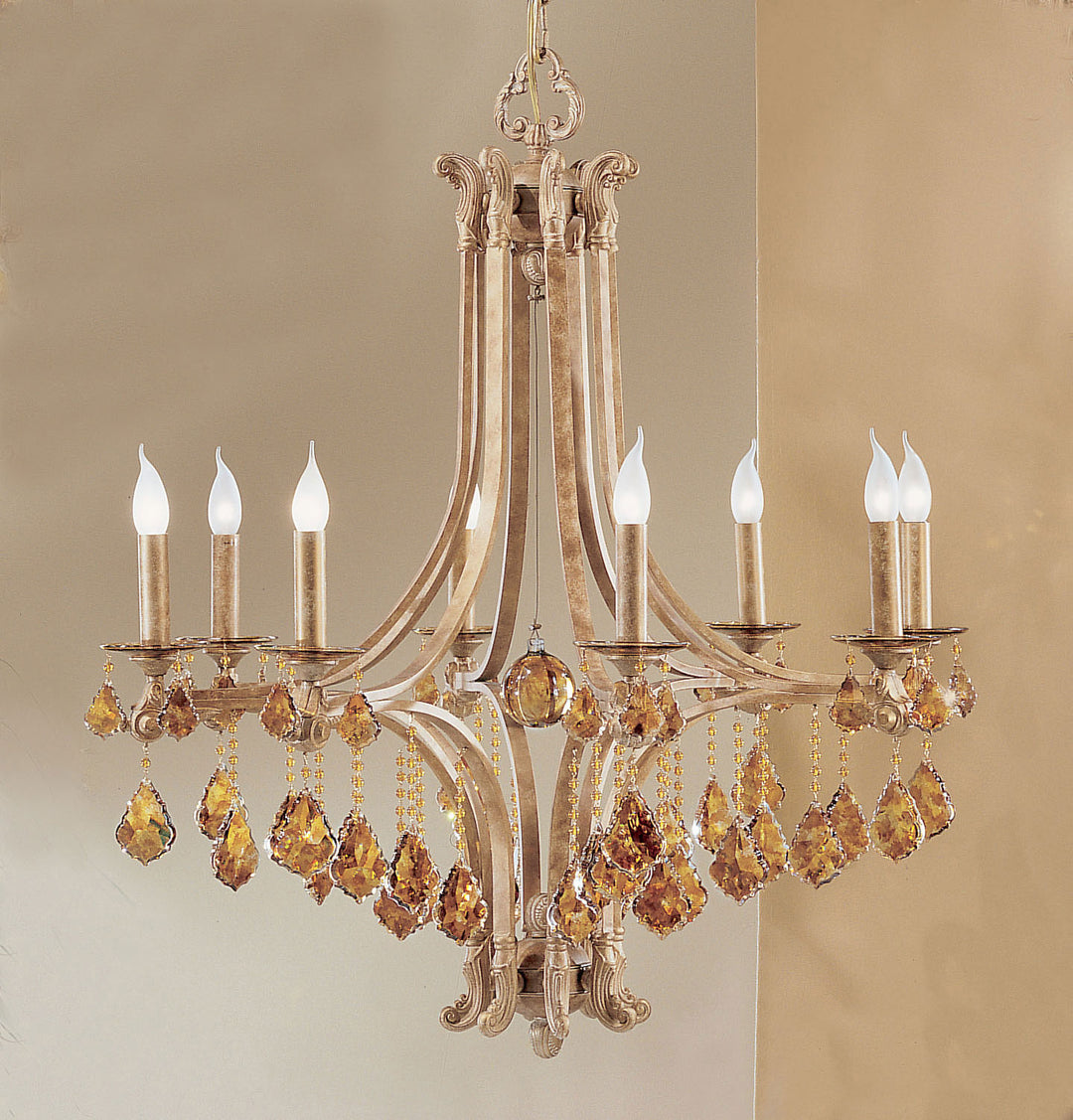 Classic Mediterranean 1208 ML FTS Chandelier Light - Mediterranean Leather