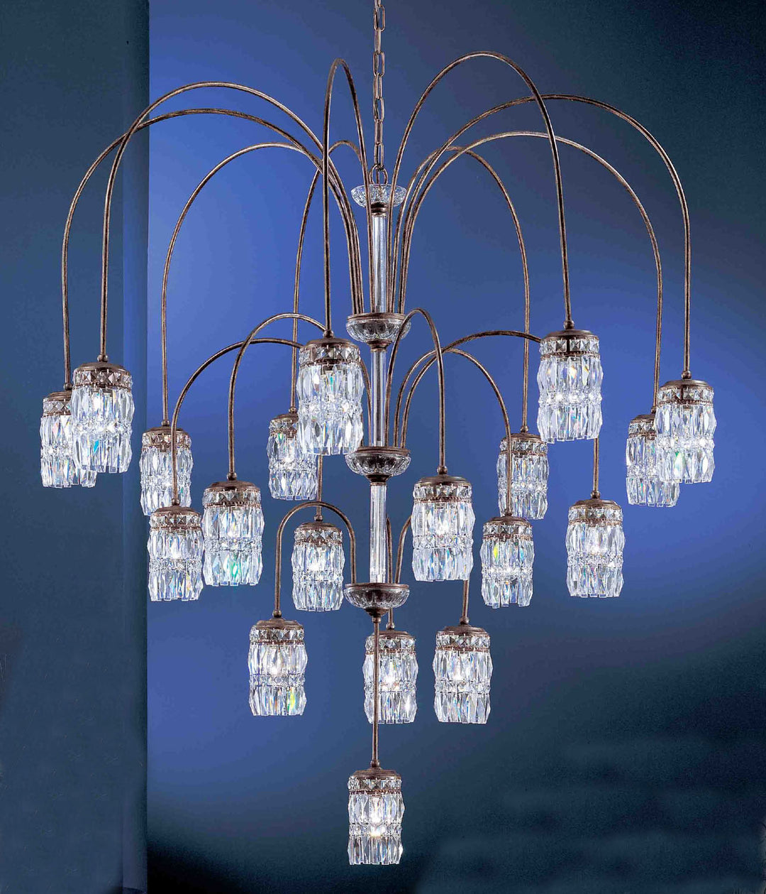 Classic Cascade 1089 EBG CP Chandelier Light - English Bronze w/Gold