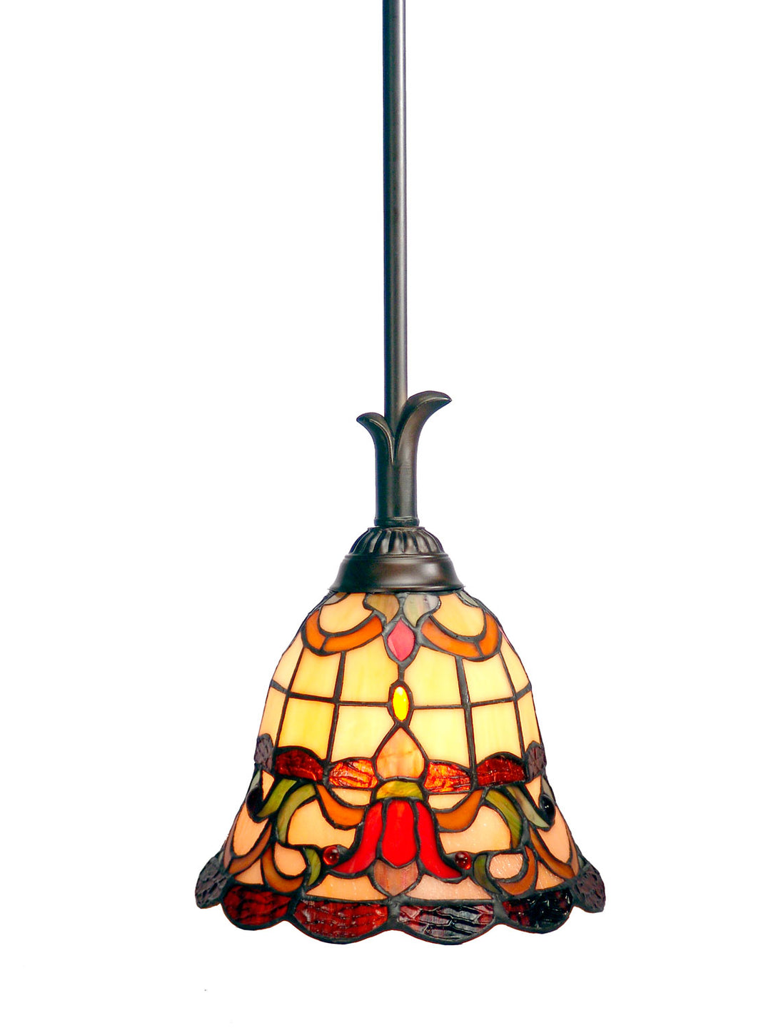 Dale Tiffany Floral Geometric TH70101 Pendant Light - Mica Black