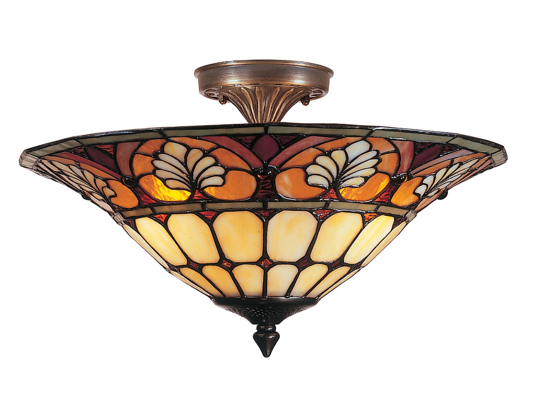 Dale Tiffany Newport TM100598 Ceiling Light - Antique Brass