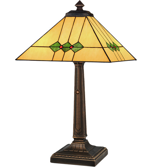 Meyda Tiffany Lighting 27855 Martini Mission One Light Table Lamp Lamp Bronze / Dark