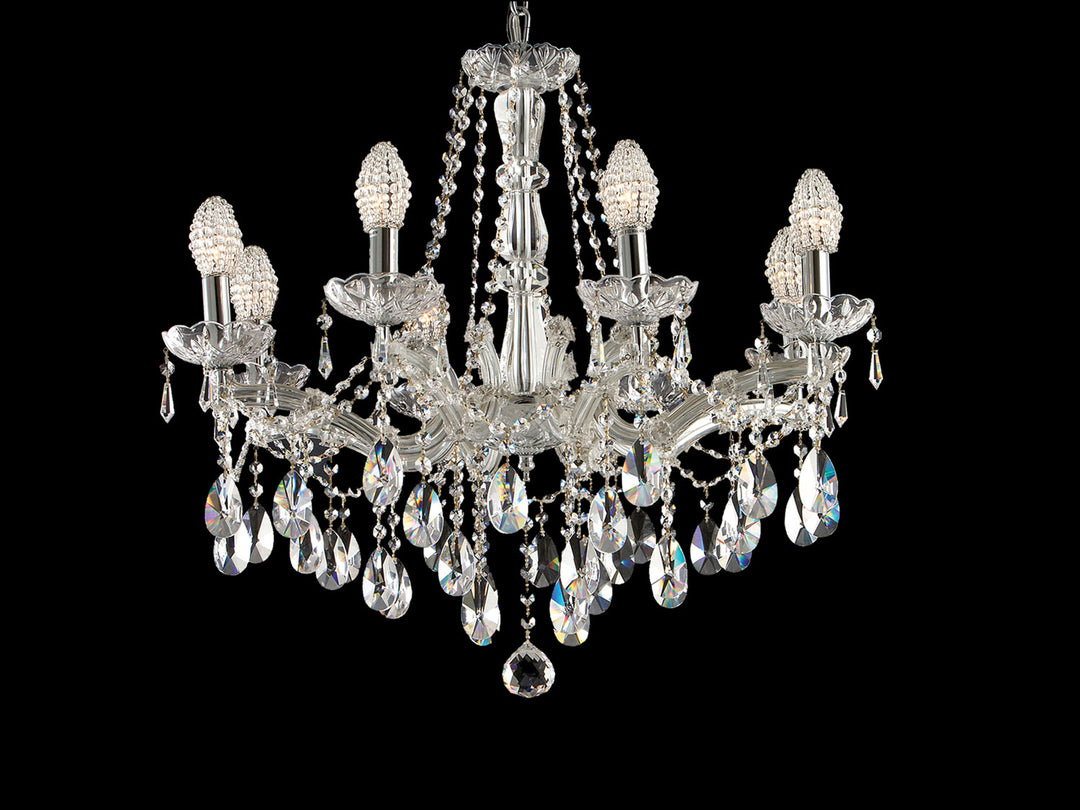 Dale Tiffany Strasbourg GH70261 Chandelier Light - Polished Chrome