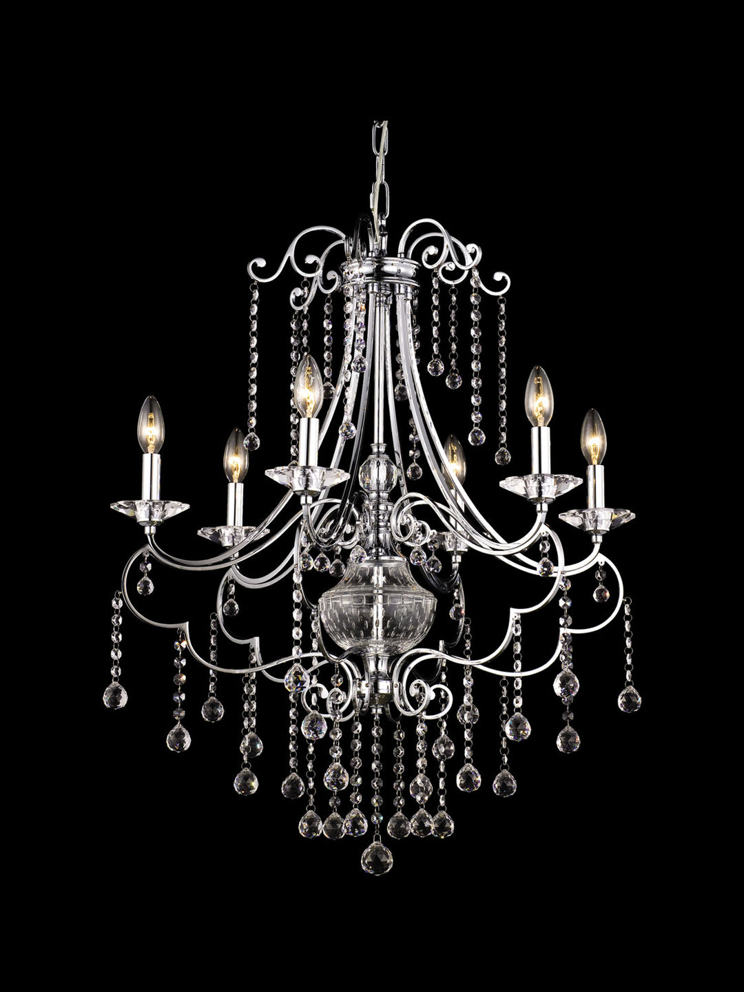 Dale Tiffany Edenbridge GH80553 Chandelier Light - Polished Chrome