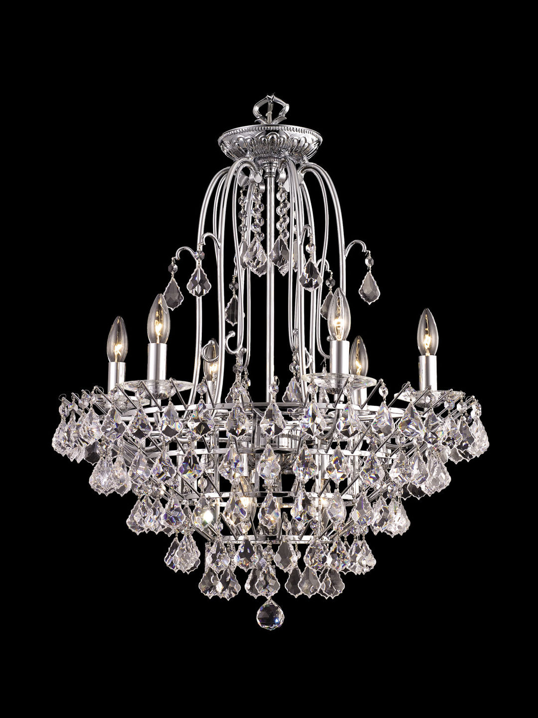 Dale Tiffany Tennyson GH80281 Chandelier Light - Polished Chrome