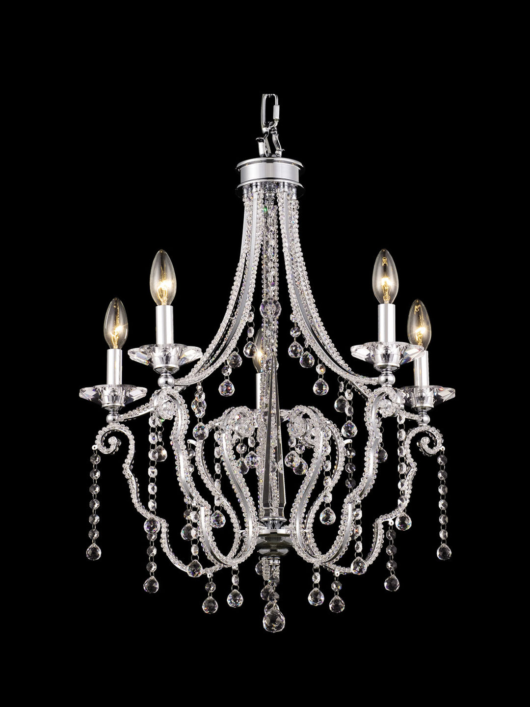 Dale Tiffany Brighton GH80552 Chandelier Light - Polished Chrome