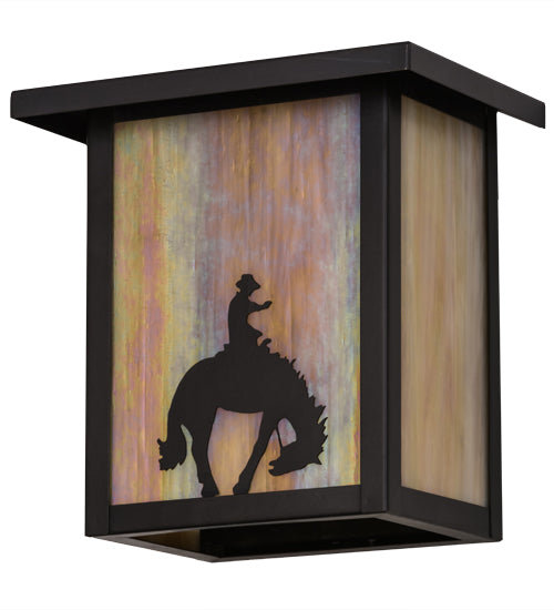 Meyda Tiffany Lighting 27965 Hyde Park One Light Wall Sconce Outdoor Bronze / Dark