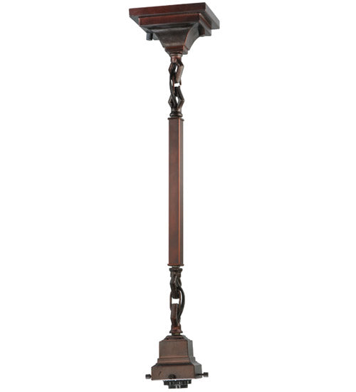 Meyda Tiffany Lighting 28127 Bungalow One Light Pendant Hardware Utility Light Bronze / Dark