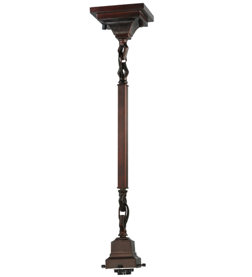 Meyda Tiffany Lighting 28127 Bungalow One Light Pendant Hardware Utility Light Bronze / Dark