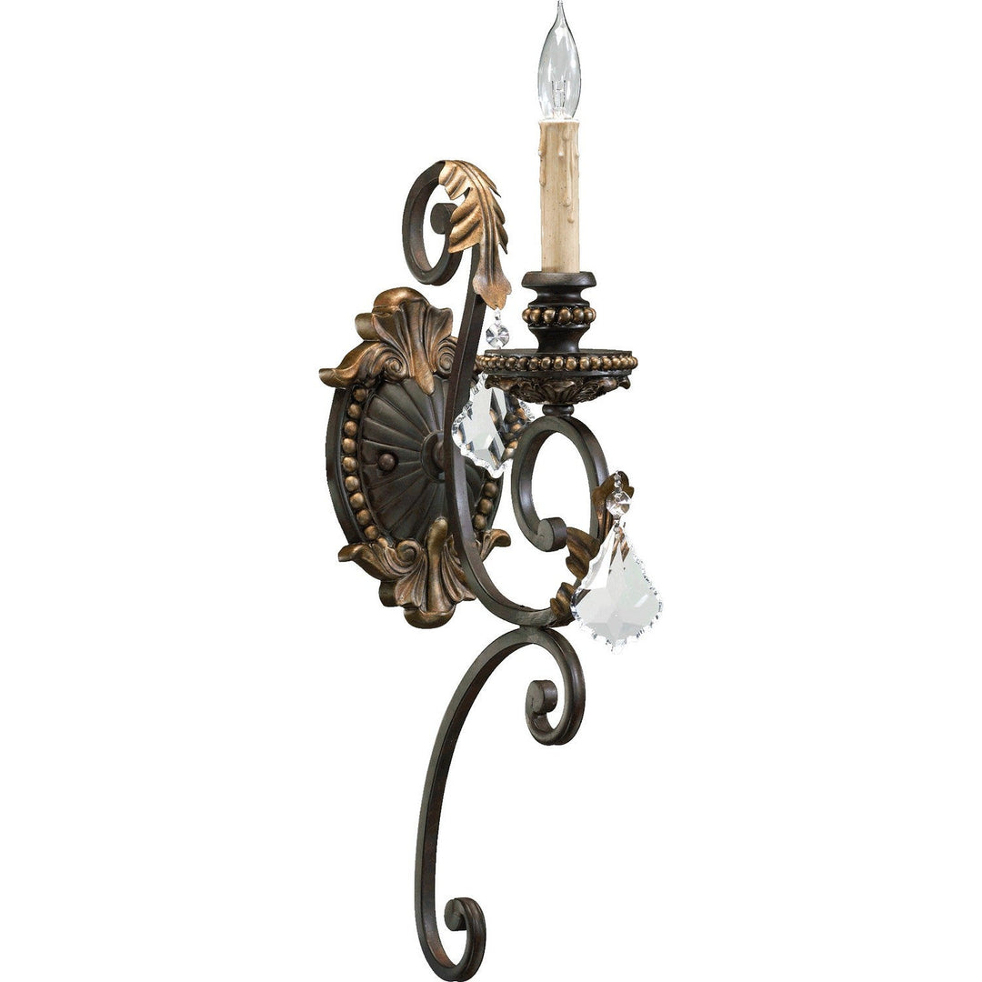 Quorum Rio Salado 5357-1-44 Wall Sconce Light - Toasted Sienna With Mystic Silver