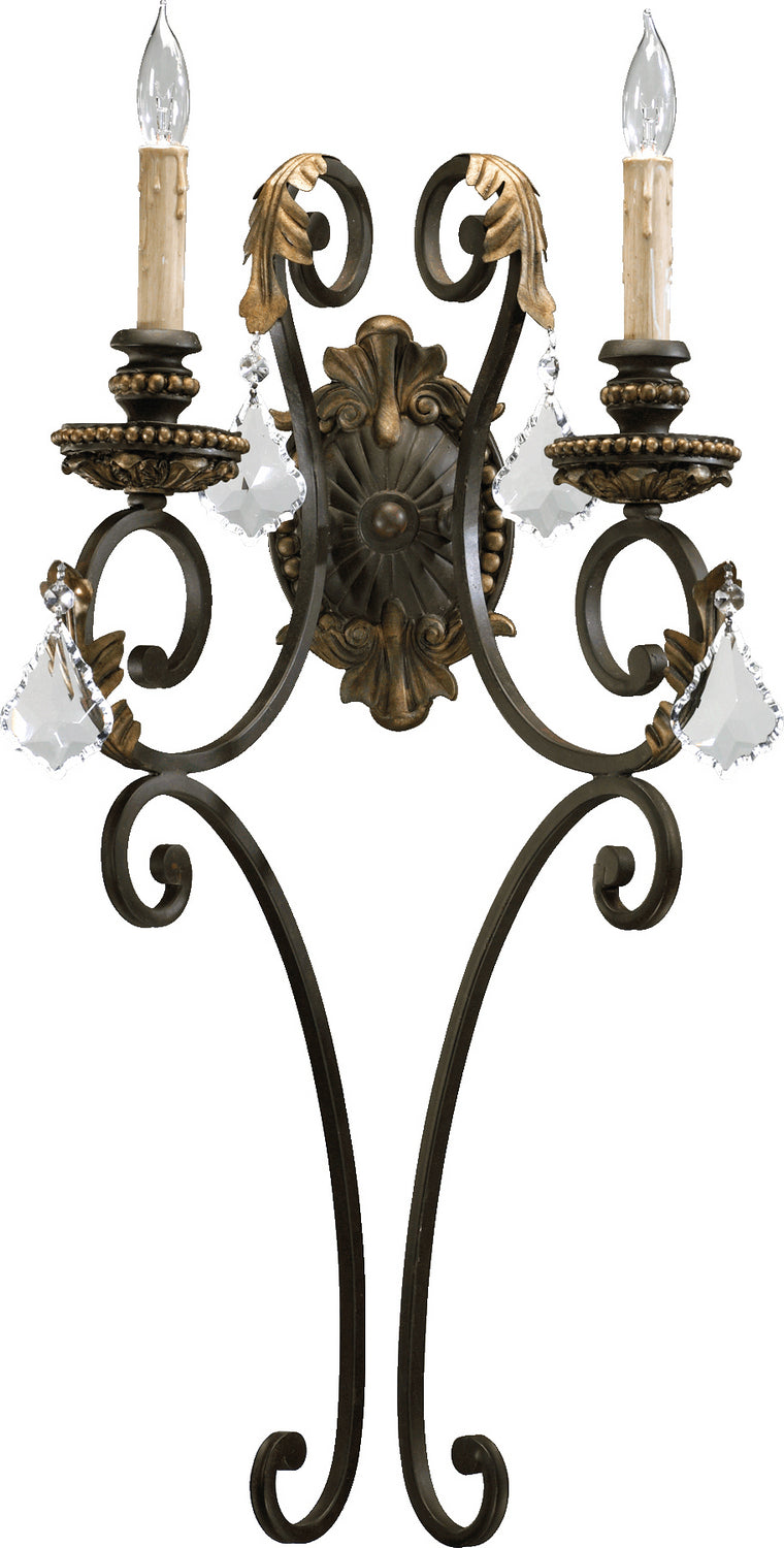 Quorum Rio Salado 5357-2-44 Wall Sconce Light - Toasted Sienna With Mystic Silver