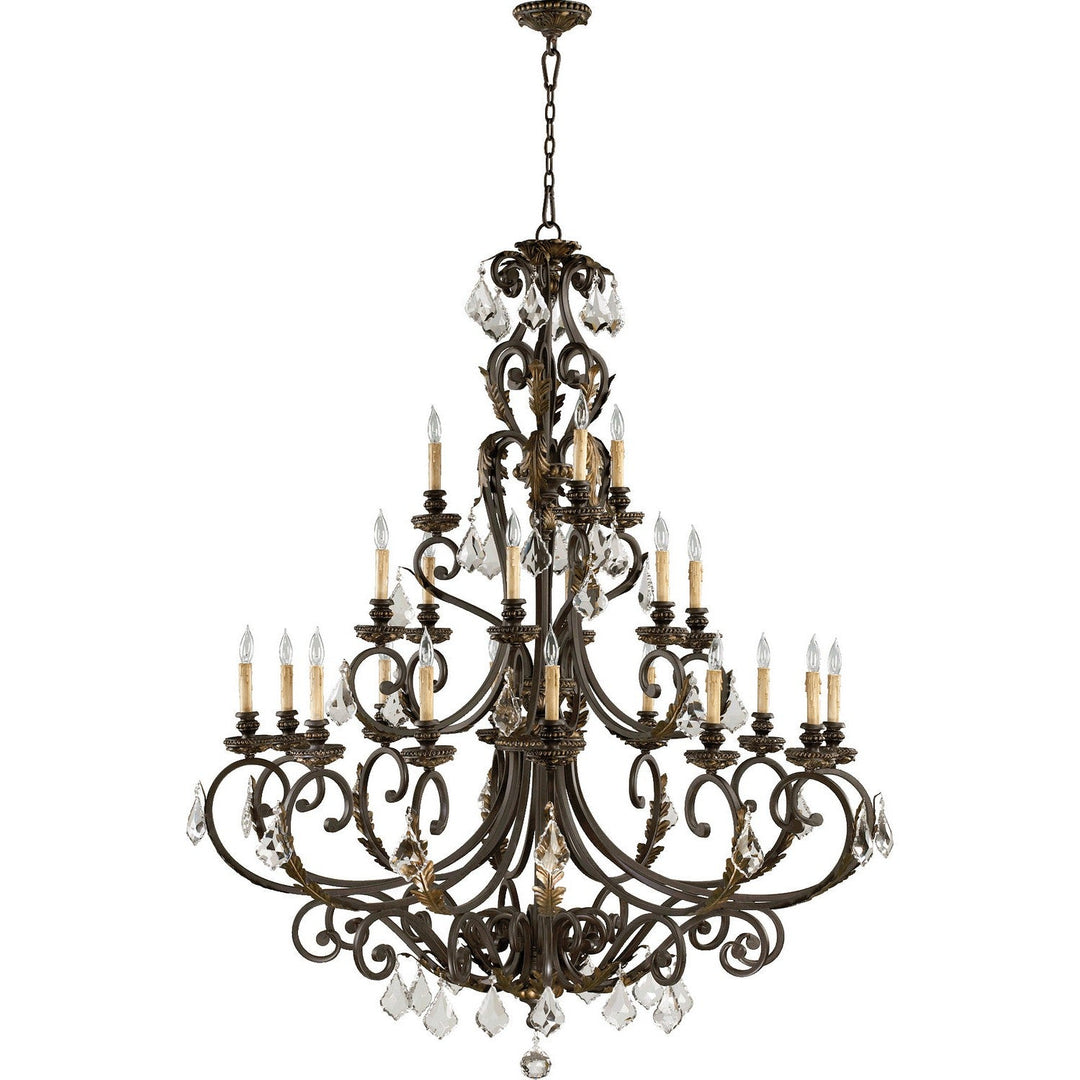 Quorum Rio Salado 6157-21-44 Chandelier Light - Toasted Sienna With Mystic Silver