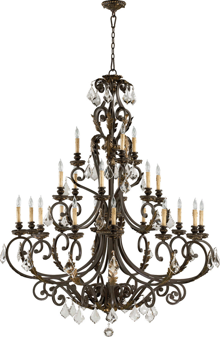 Quorum Rio Salado 6157-21-44 Chandelier Light - Toasted Sienna With Mystic Silver