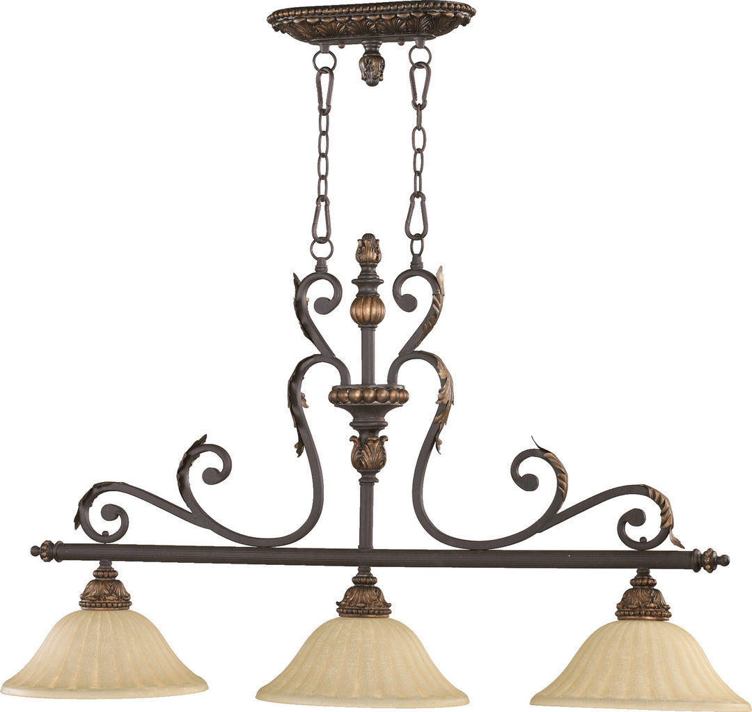 Quorum Rio Salado 6557-3-44 Pendant Light - Toasted Sienna With Mystic Silver