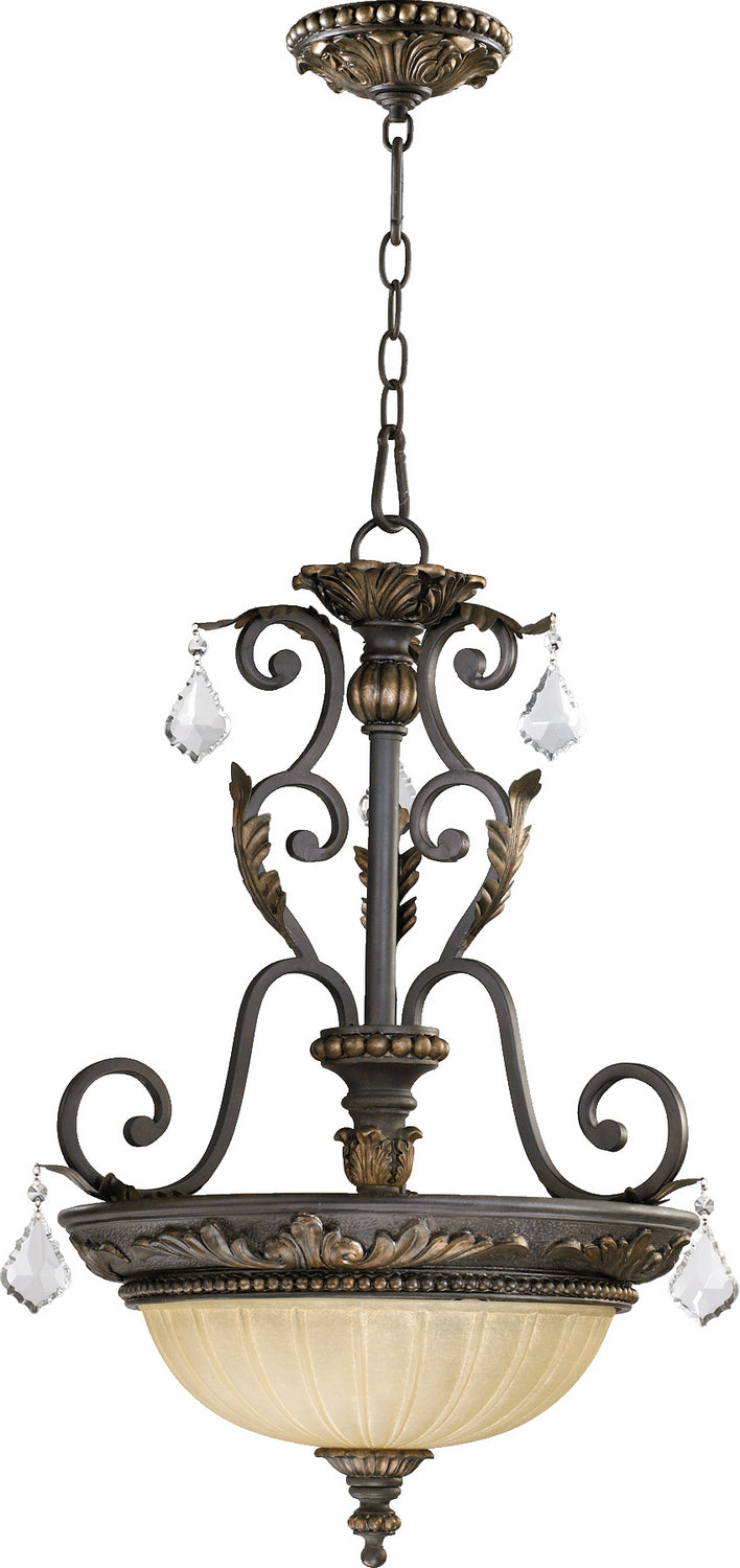 Quorum Rio Salado 8057-3-44 Pendant Light - Toasted Sienna With Mystic Silver