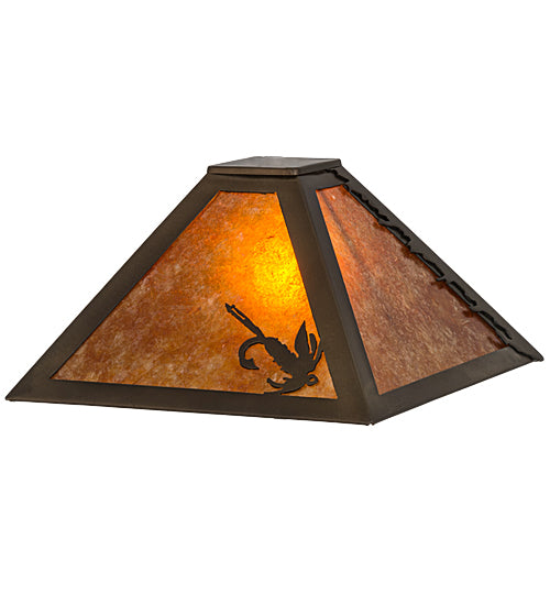 Meyda Tiffany Lighting 28222 Fly Fishing Shade Lamp Shade Copper/Antique/Verde