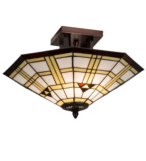 Meyda Tiffany Arrowhead Mission 28284 Ceiling Light - Ca Beige Amber