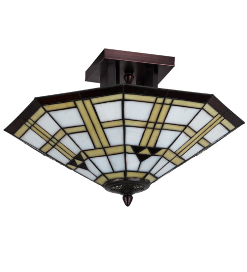 Meyda Tiffany Arrowhead Mission 28284 Ceiling Light - Ca Beige Amber