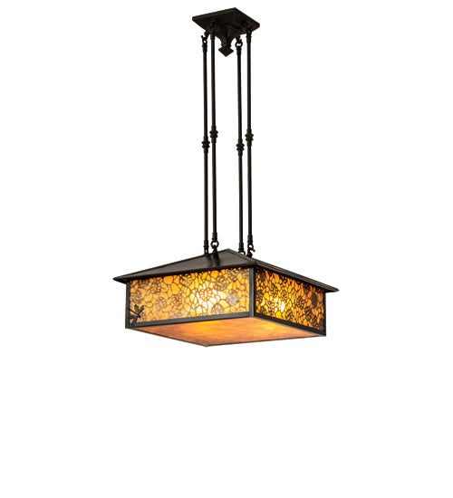 Meyda Tiffany Lotus Leaf 28292 Pendant Light - Oil Rubbed Bronze