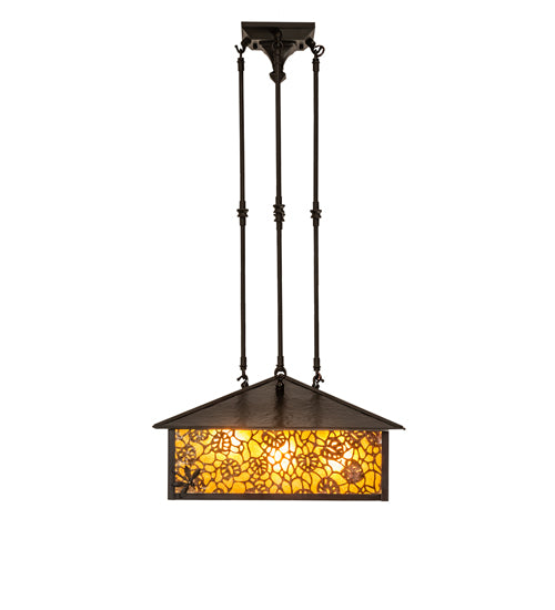 Meyda Tiffany Lotus Leaf 28292 Pendant Light - Oil Rubbed Bronze