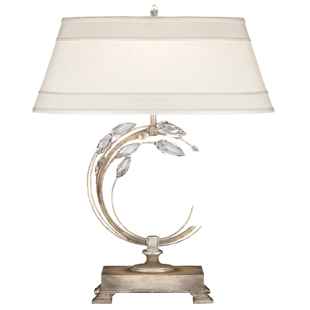 Fine Art Lighting 758610ST Crystal Laurel One Light Table Lamp Lamp Pewter, Nickel, Silver