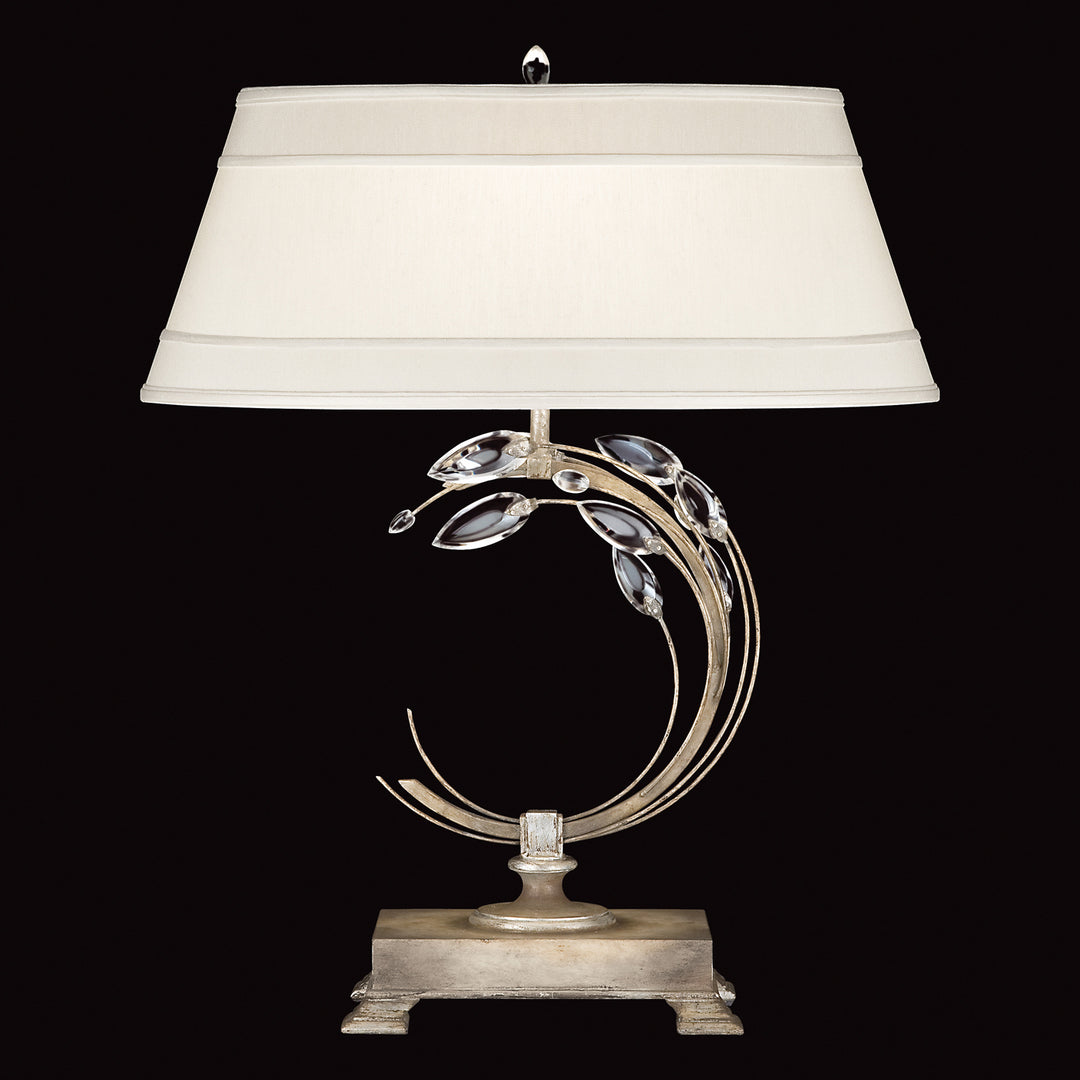 Fine Art Lighting 771510ST Crystal Laurel One Light Table Lamp Lamp Pewter, Nickel, Silver